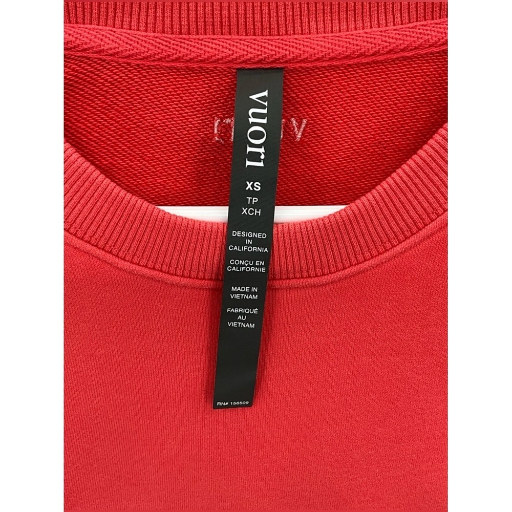 NWT Vuori Women's Sedona Seams Crew XS Bright Coral VW2068 - Picture 9 of 12
